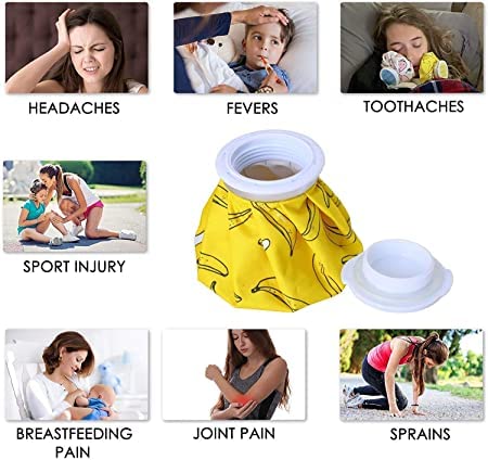 Hot Water Bag Ice Bag for Pain Relief 9Inch Ice Pack Bag for Pain Relief Cold Water Bag for First Aid Sports Injury Neck Knee for Pain Solve And Cold Therapy Comes with Leak-free Closure