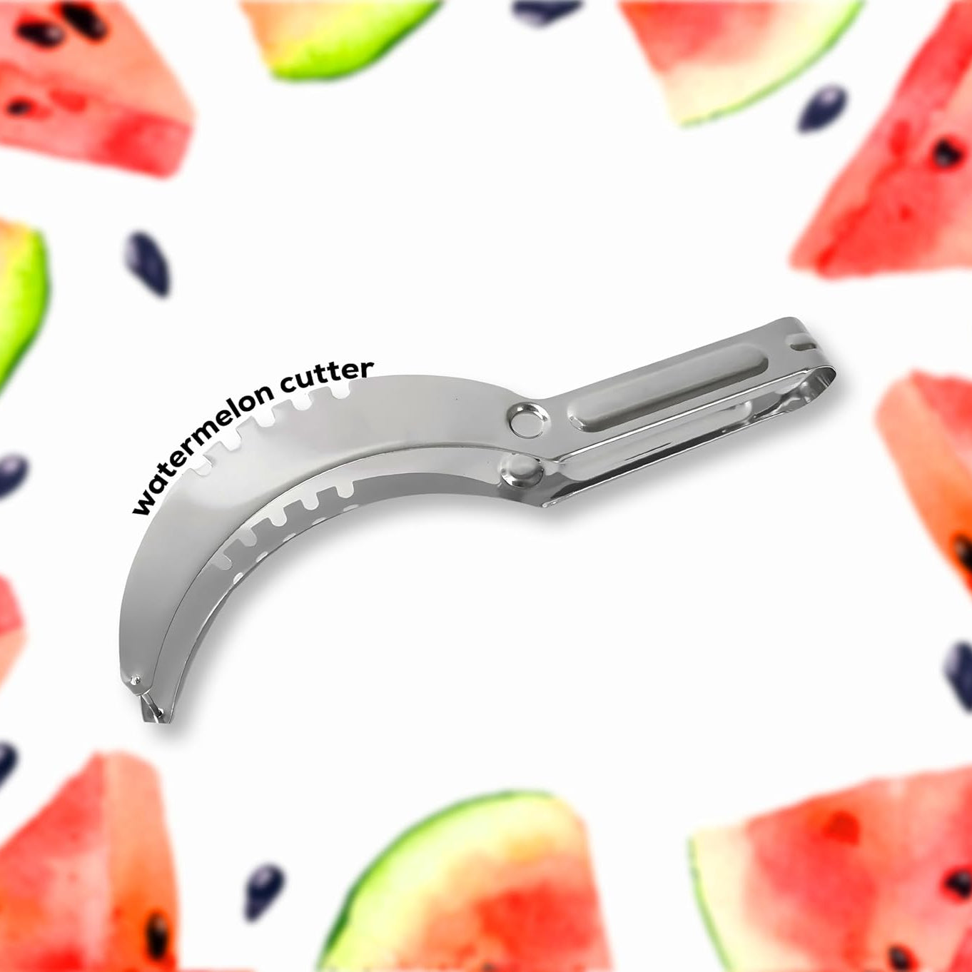 SliceCraft: 3-in-1 Stainless Steel Watermelon Cutter | Easy Grip Tool for Slicing Melons, Cantaloupes & Pineapples with Precision